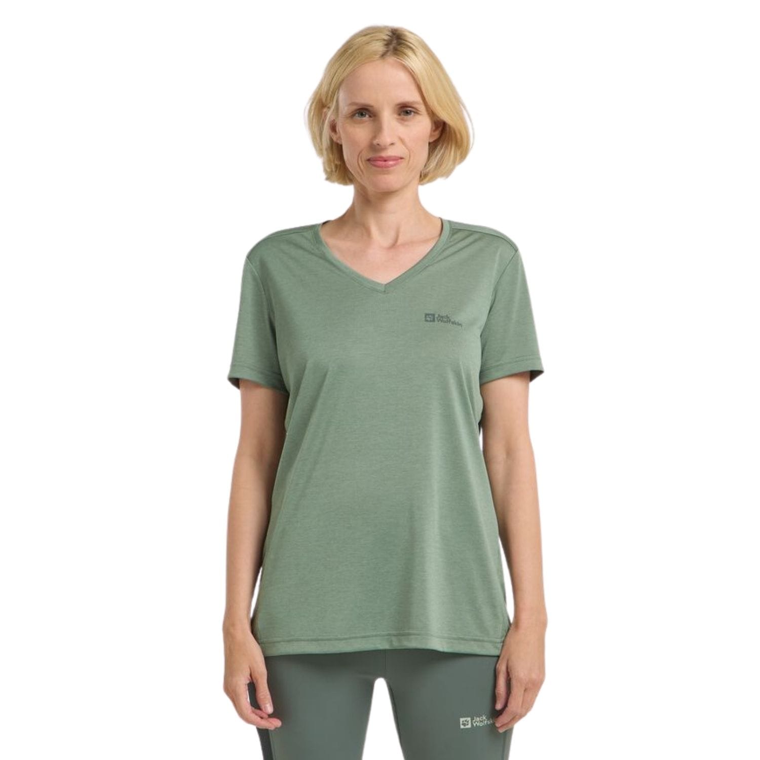 Jack Wolfskin Crosstrail Women Kadın Yeşil Tişört - Yeşil - 1